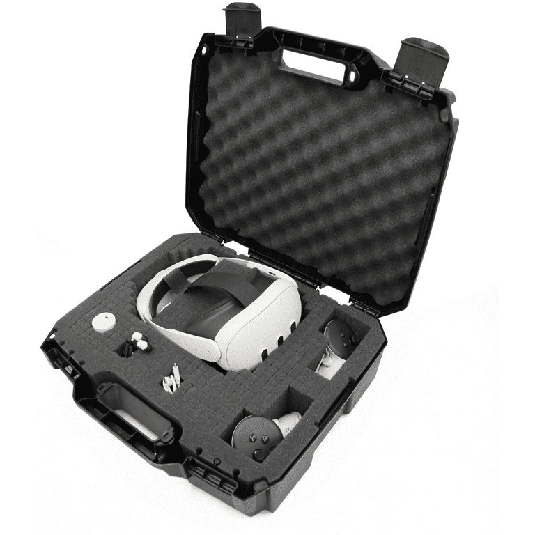 CASEMATIX Carry Case Fits Meta Quest 2 or Meta Quest 3 All-in-One VR Headset  and Quest Controllers - Customizable Case Only 