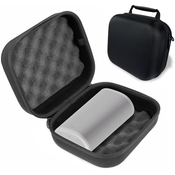CASEMATIX Carry Case for Sonos Play Portable Speaker – Hard Shell Travel Carry Bag with Foam Storage