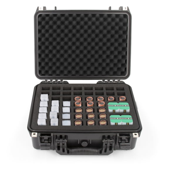 CASEMATIX Coin Tube Box Case  Waterproof Airtight Currency Storage Organizer Holds 56 Penny, Nickel, Dime & Quarter Rolls