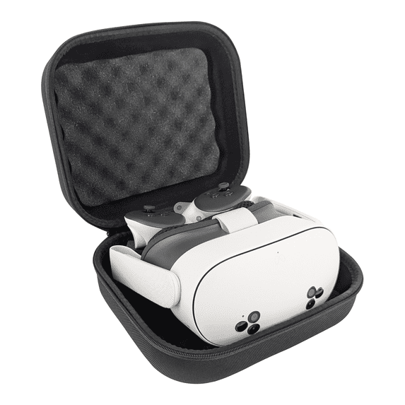 CASEMATIX Compact Hard Shell VR Headset Case Compatible with Meta Quest 3S and Quest 3 VR Headset and Accessories, Not Compatible with Elite Strap