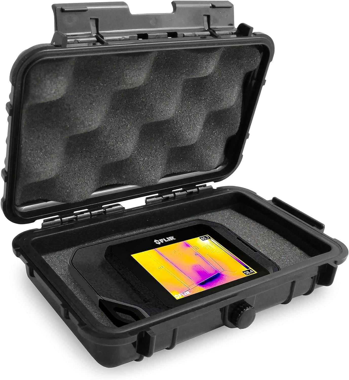 CASEMATIX Compact Rugged Waterproof Case Custom Designed to fit FLIR C3 / C2 Compact Thermal Imager Infrared Camera