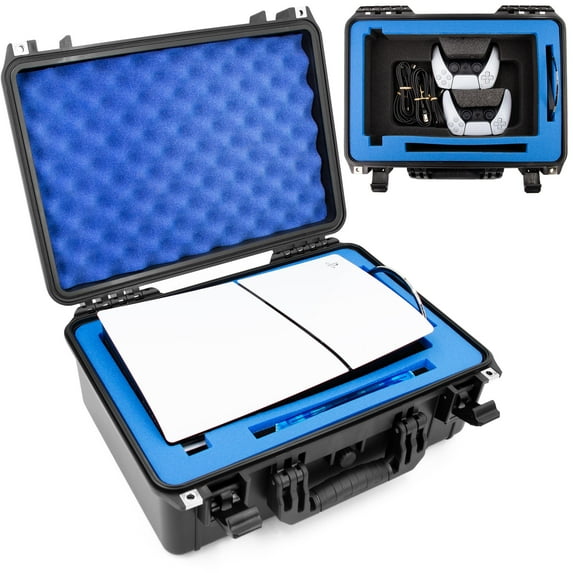 CASEMATIX Custom Waterproof Travel Case Compatible With PS5 Slim & PlayStation 5 Slim Digital Edition
