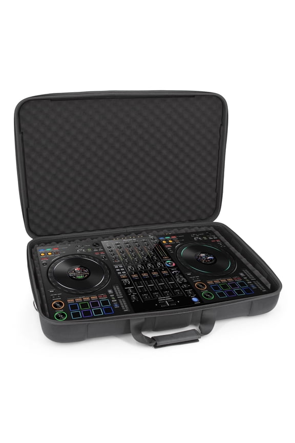 DJ Controller Gig Bag Hard Shell Travel Case with Storage, Fits DJ Controllers and Mixers up to 25"