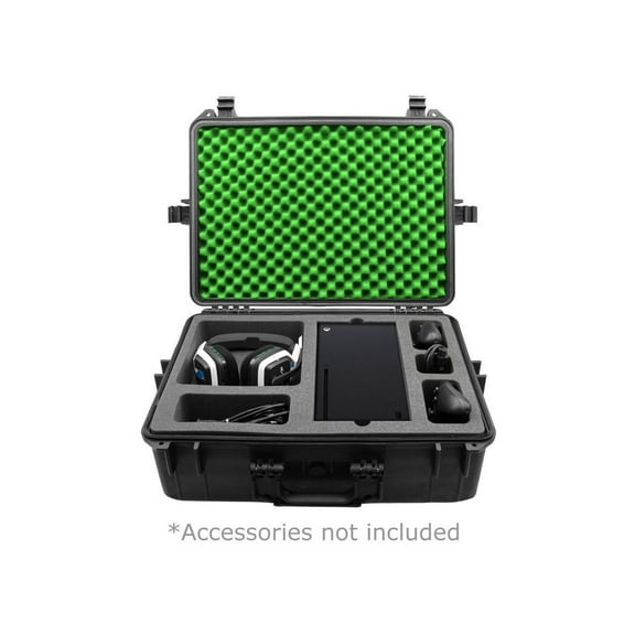 CASEMATIX RMR23-XSX Elite Waterproof Hard Case with Custom Foam Designed Compatible with Xbox Series X Black