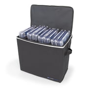 CASEMATIX Graded Comic Book Storage Bin – Holds 28 CGC & CBCS Slabs, Pro Edition Stackable Case with Dividers & Zipper