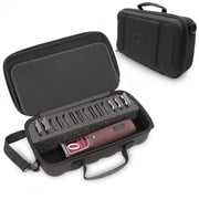 CASEMATIX Hair Clipper Blade Holder Case with 12 Slots for Barbers & Stylists   Fits Detachable Blades, Guards & Accessories