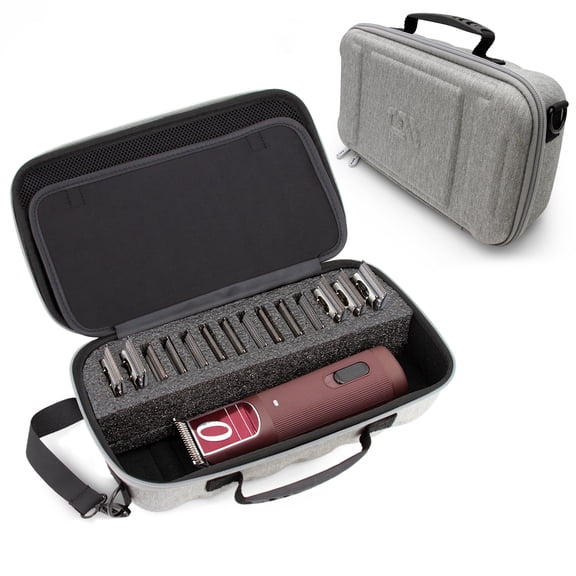 CASEMATIX 14-Slot Hair Clipper Blade Holder Case with Clipper Storage  Protective Travel Case for Barbers & Stylists