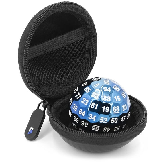 CASEMATIX Hard Shell Travel Case Fits 100 Sided Dice D100 - 3" Compact Case fits One Hundred Sided Dice, Case Only