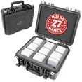thumbnail image 1 of CASEMATIX N64 Game Storage Case Fits 27 N64 Cartridges – Hard Shell Cartridge Case with 9 Precut Compartments, Waterproof Retro Game Holder for Secure N64 Game Storage, 1 of 8