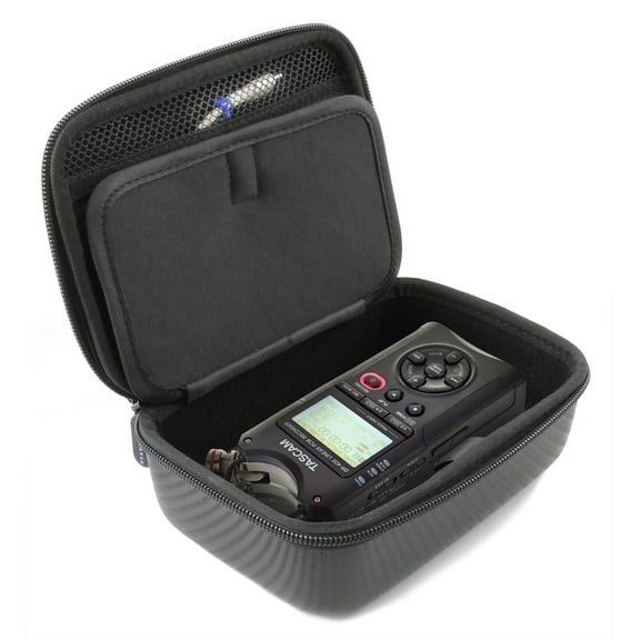 CASEMATIX Portable Recorder Case Compatible with Tascam DR-40X Studio Recorder and DR40 Accessories - Case Only