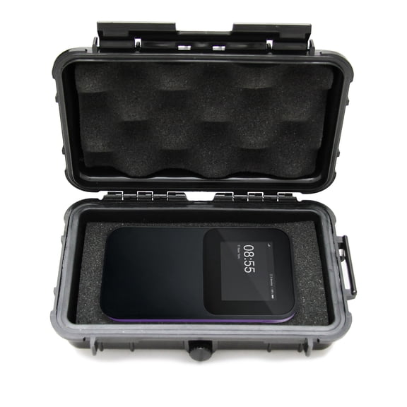 CASEMATIX Portable WiFi Hotspot Travel Case for TravlFi JourneyGo 4G LTE Hotspot Waterproof Case for Portable Internet Device