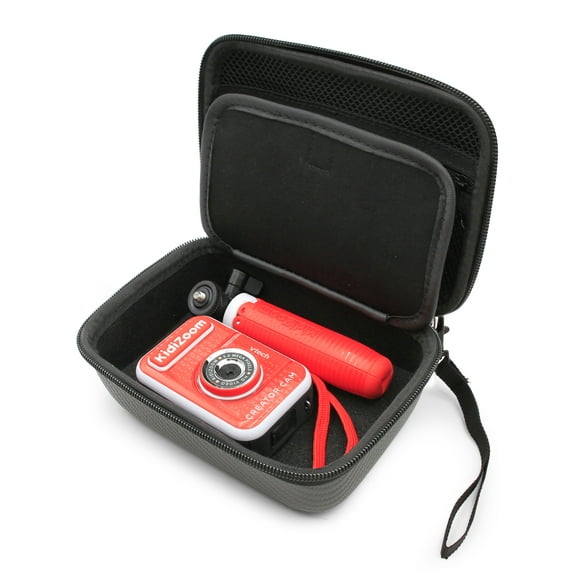 CASEMATIX Toy Camera Case for VTech Kidizoom Creator Cam Video Camera and Vtech Kidizoom Camera Accessories, Includes Black Case Only