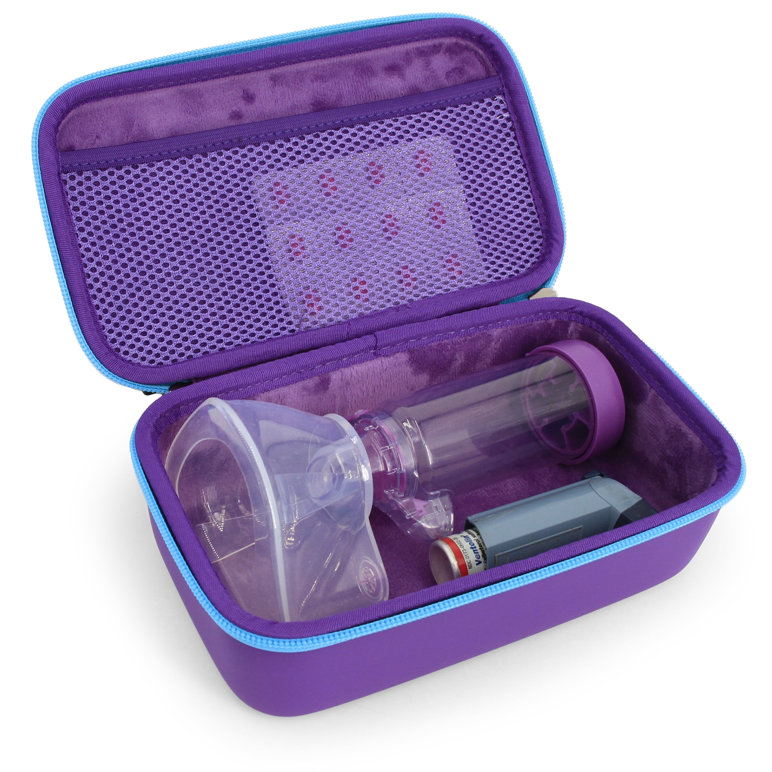 CASEMATIX Travel Case Fits Asthma Inhaler Spacer With Mask Attached