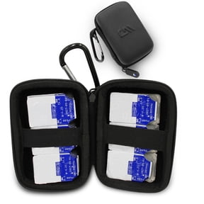 CASEMATIX Travel Case for Contact Lenses Fits 12 Daily Disposable Contacts in a Compact Dual-sided Storage Case - Includes Contact Lens Case Only