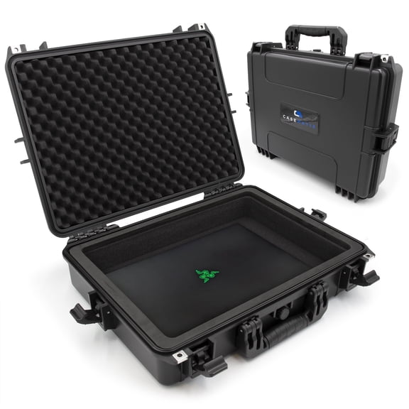 CASEMATIX Waterproof Hard Shell Case for 17–18" Gaming Laptop – IP67 Crushproof Travel Case with Custom Foam