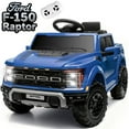 thumbnail image 1 of CASEMIOL 12V Kids Ride on Toys Car with Remote Control, Ford F150 Raptor Ride on Truck for Kids Ages 3-5, Toddler Electric Car w/ Bluetooth, Front & Rear Suspension, Gifts for Girl & Boy, Blue, 1 of 9