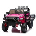 thumbnail image 1 of CASEMIOL 24V Kids Ride On Car Truck w/ Remote Control & 2 Seater, 400W Electric Battery Powered Ride on Toys w/ Spring Suspension, 2 Speeds, Bluetooth, MP3, LED Lights Gift for Girl Boy, Pink, 1 of 13