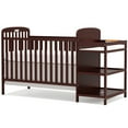thumbnail image 1 of CASEMIOL Baby Crib with Changing Table 3 in 1, New Zealand Pinewood Cribs Convertible to Toddler Daybed Bed, Non-Toxic Finish, Easy to Assemble, Espresso, 1 of 10