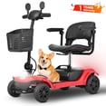 thumbnail image 1 of SEIZEEN Mobility Scooter for Seniors Adults, Heavy-Duty Foldable Electric Powered Scooter, 360° Swivel Adjustable Seat, 330 lb Capacity, 12.5 Miles Range, LED Headlight, Red, 1 of 7