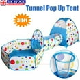 thumbnail image 1 of CASEMIOL 3 in1 Kids Play Tent Baby Tunnel Ocean Ball Pit Toy Playhouse Playhouse for Kids, 1 of 7