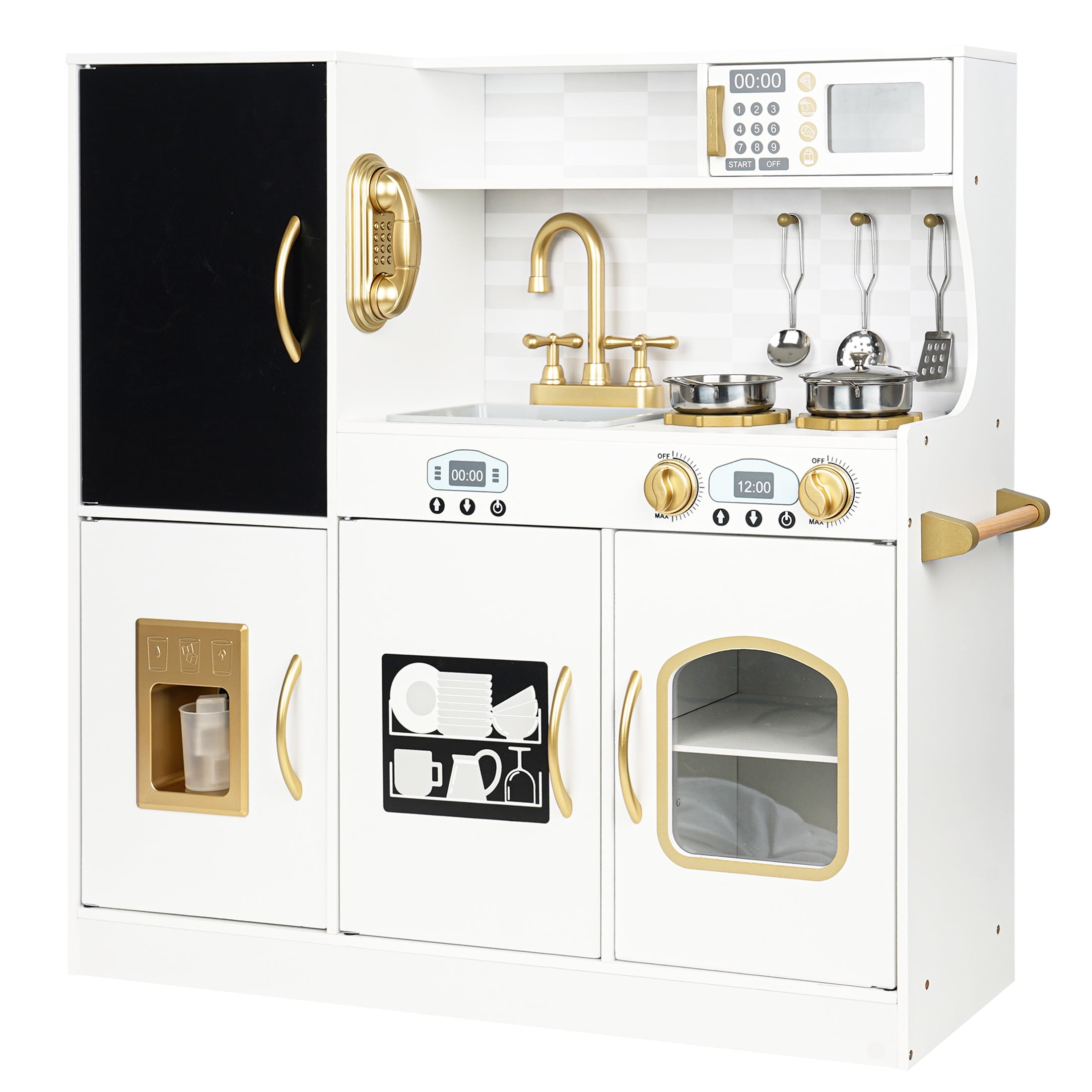 CASEMIOL Bathroom Floor Storage Cabinet, Bathroom Storage Unit with Adjustable Shelves and 1 Drawer, Bathroom Cabinet Freestanding, 23.63 x 11.82 x 31.50Inches, White