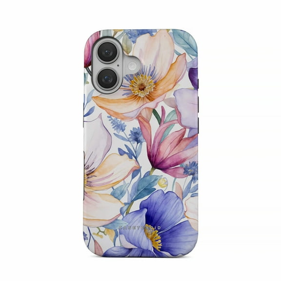 CASETEROID Tough Case for iPhone 16  Dual-Layer Protection, Shockproof [Compatible with MagSafe]  Blossom Haven Case