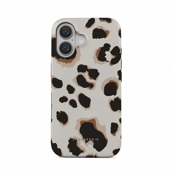 CASETEROID Tough Case for iPhone 16  Dual-Layer Protection, Shockproof [Compatible with MagSafe]  Caf Cheetah Case