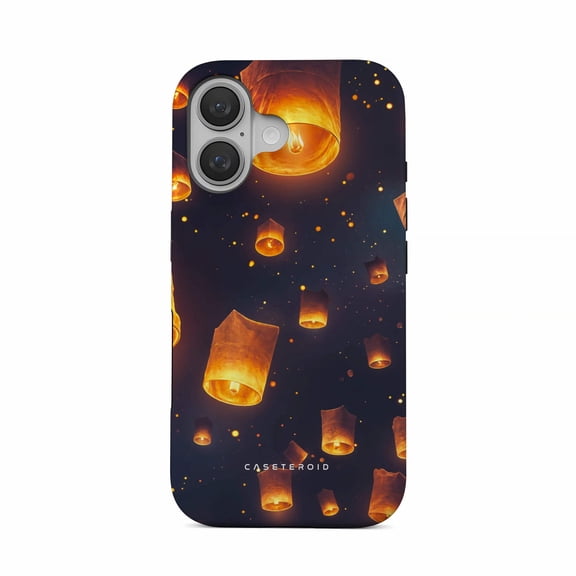 CASETEROID Tough Case for iPhone 16 Plus  Dual-Layer Protection, Shockproof [Compatible with MagSafe]  Sky Lantern Festival Case