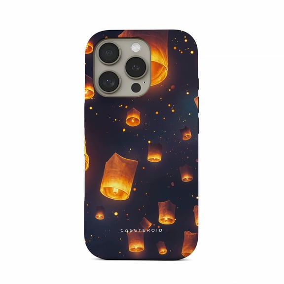 CASETEROID Tough Case for iPhone 16 Pro Max  Dual-Layer Protection, Shockproof [Compatible with MagSafe]  Sky Lantern Festival Case