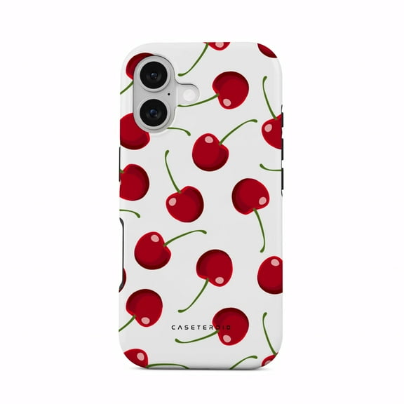 CASETEROID Tough Case for iPhone 17  Dual-Layer Protection, Shockproof [Compatible with MagSafe]  Cherry Crush Case