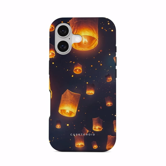 CASETEROID Tough Case for iPhone 17  Dual-Layer Protection, Shockproof [Compatible with MagSafe]  Sky Lantern Festival Case