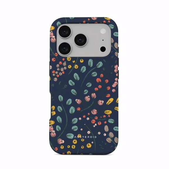 CASETEROID Tough Case for iPhone 17 Pro  Dual-Layer Protection, Shockproof [Compatible with MagSafe]  Botanical Kaleidoscope Case