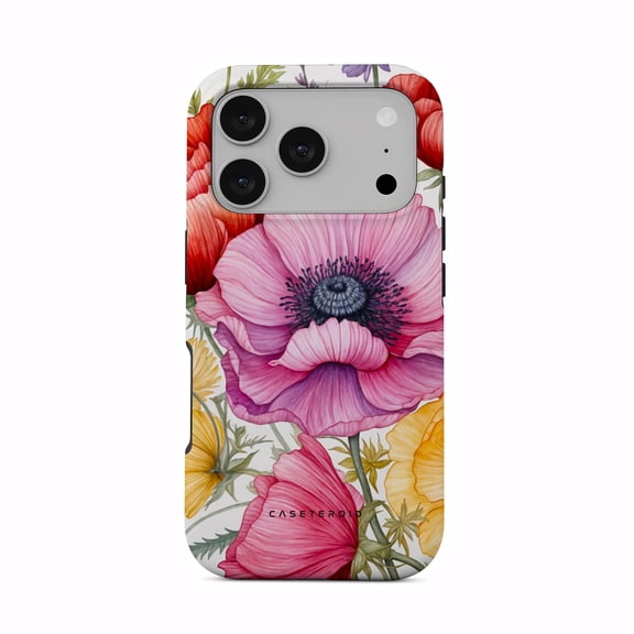 CASETEROID Tough Case for iPhone 17 Pro  Dual-Layer Protection, Shockproof [Compatible with MagSafe]  Radiant Bloom Case
