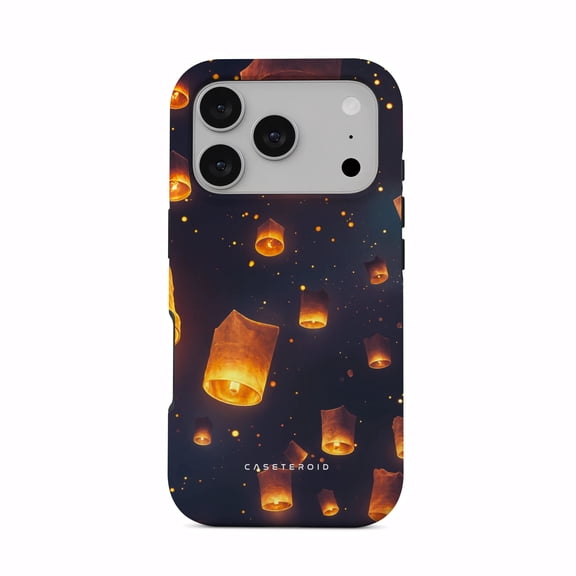CASETEROID Tough Case for iPhone 17 Pro  Dual-Layer Protection, Shockproof [Compatible with MagSafe]  Sky Lantern Festival Case