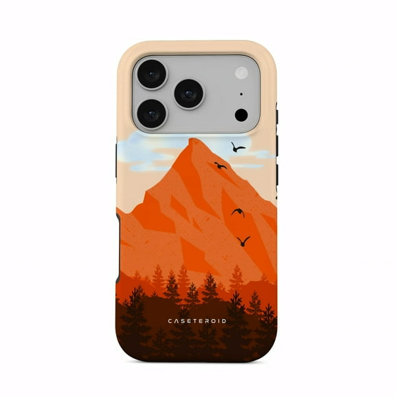 CASETEROID Tough Case for iPhone 17 Pro  Dual-Layer Protection, Shockproof [Compatible with MagSafe]  Woodland Peaks Case