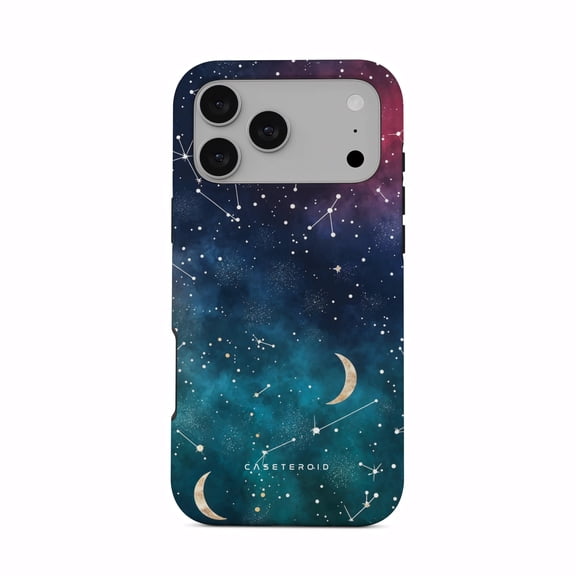 CASETEROID Tough Case for iPhone 17 Pro Max  Dual-Layer Protection, Shockproof [Compatible with MagSafe]  Cosmic Moonlit Pattern Case
