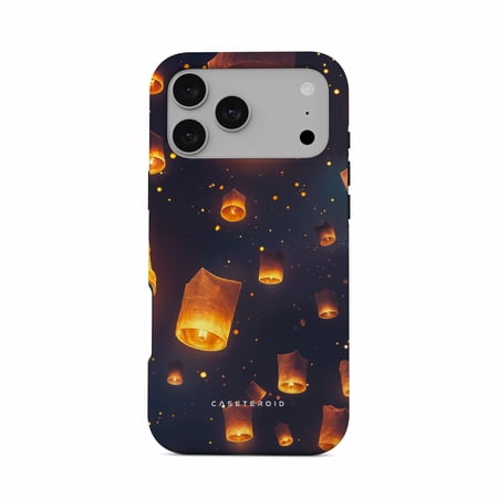 CASETEROID Tough Case for iPhone 17 Pro Max – Dual-Layer Protection, Shockproof [Compatible with MagSafe] – Sky Lantern Festival Case