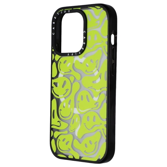 CASETiFY Impact Case for MagSafe for iPhone 15 Pro Acid Smiles Neon Green