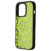CASETiFY Impact Case for MagSafe for iPhone 15 Pro Acid Smiles Neon Green