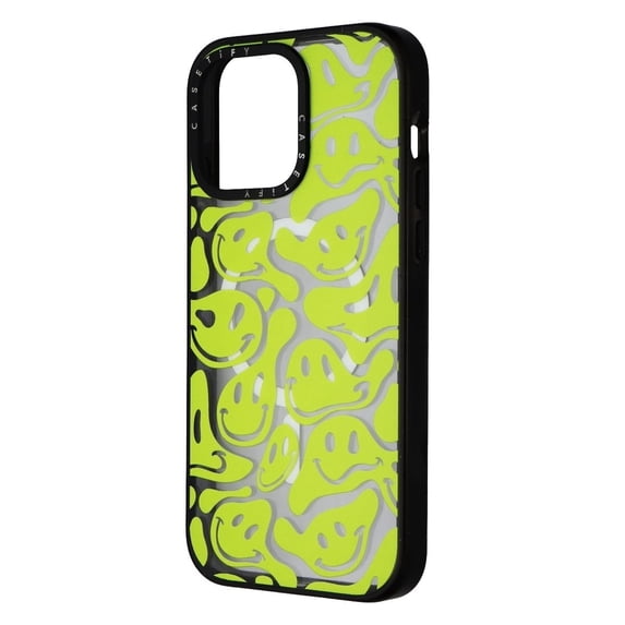 CASETiFY Impact Case for MagSafe for iPhone 15 Pro Max Acid Smiles Green