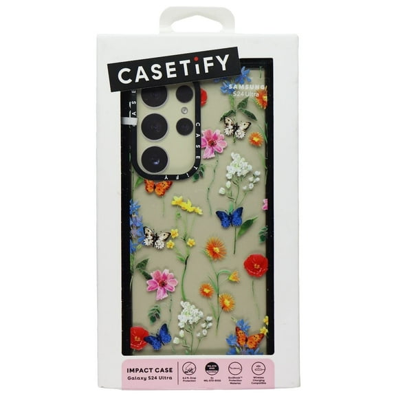 CASETiFY Impact Hard Case for Samsung Galaxy S24 Ultra - Ditsy Floral/Clear