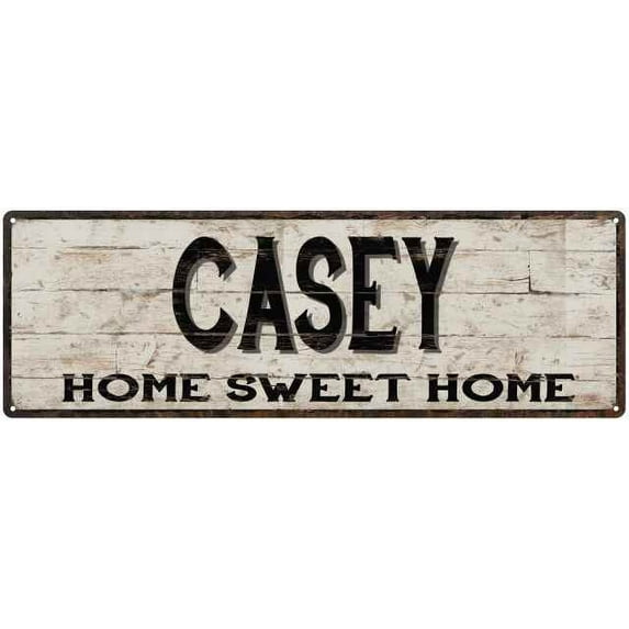 CASEY Rustic Home Sweet Home Sign Gift 6x18 Metal Decor 106180084463