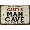 thumbnail image 1 of CASEY'S Man Cave Sign Rustic 8 x 12 High Gloss Metal 208120035271, 1 of 1