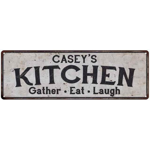CASEY's Kitchen Gift Rustic Chic Decor Gift 6x18 Sign 206180051155