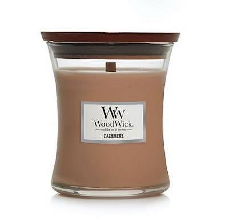 CASHMERE WoodWick 10oz Medium Jar Candle Burns 100 Hours