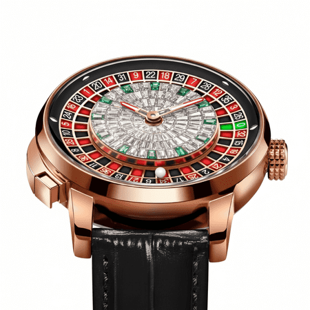 CASINO LUXURY WATCH with roulette wheel