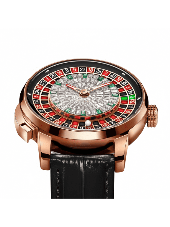 CASINO LUXURY WATCH with roulette wheel