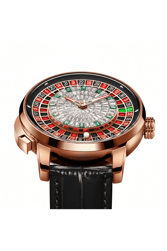 CASINO LUXURY WATCH with roulette wheel