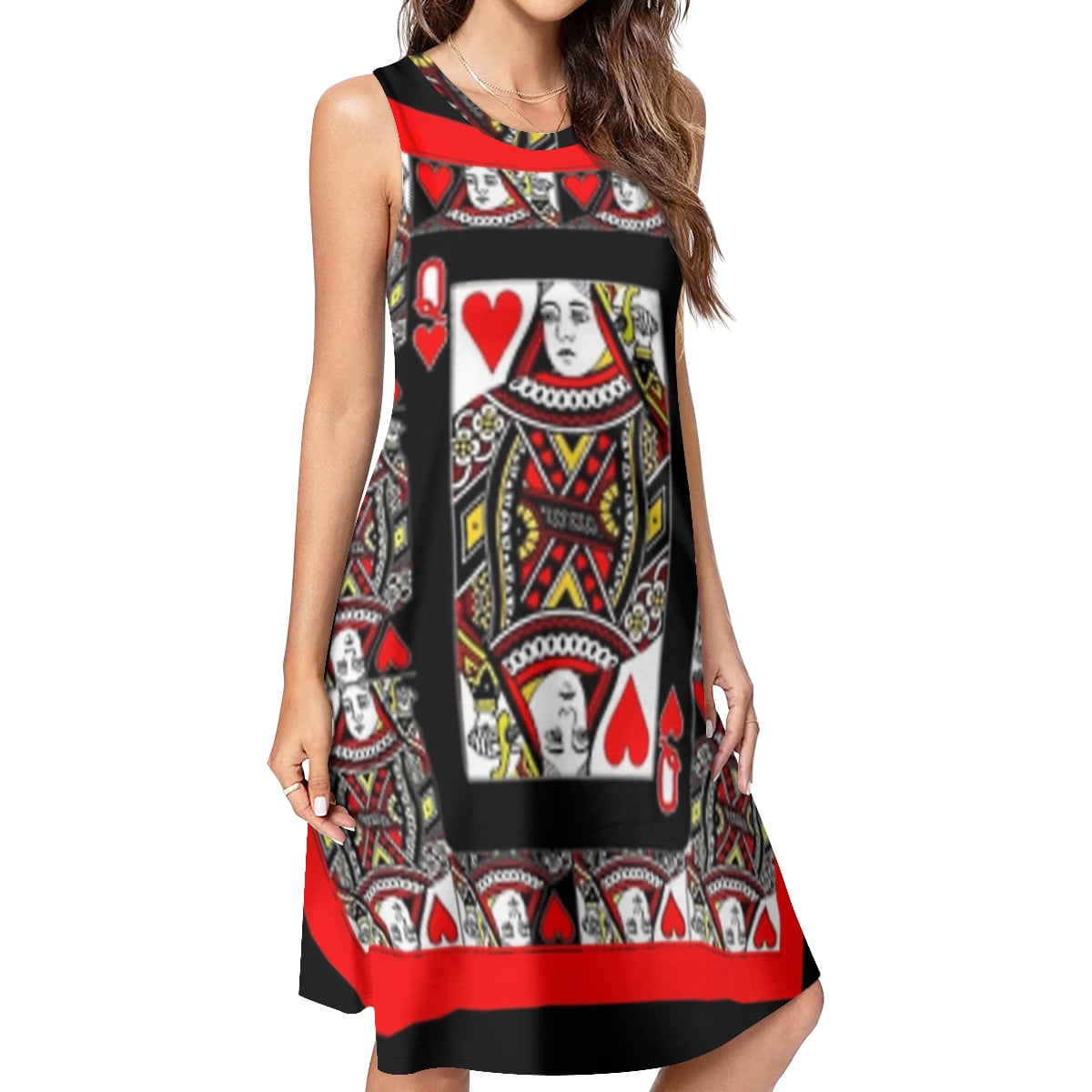 queen of hearts t shirt dress QUEEN OF HEARTS SEQUIN TSHIRT DRESS