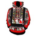 thumbnail image 1 of CASINO RED QUEEN OF HEARTS PATTERN RED-BLACK ART men and women 654D Printed Hoodie Funny Fashion Casual Personality Hip Hop Long Sleeve Cool Pullover, 1 of 8